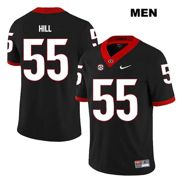 Georgia Bulldogs Men's Trey Hill #55 NCAA Legend Authentic Black Nike Stitched College Football Jersey QXO0856CG